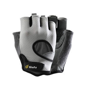 GloFit Ultra Light Gloves Cycling Gym Workout Powerlifting Gray US Medium